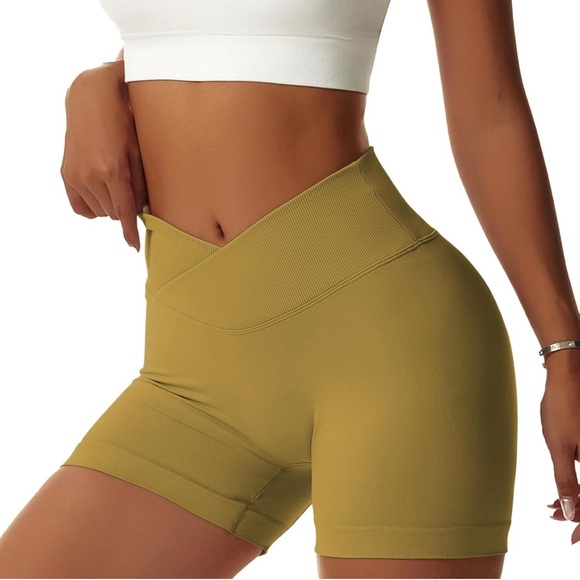 Vertvie Women's Workout Gym Shorts Scrunch Butt High Waisted Athletic Leggings - Picture 2 of 9